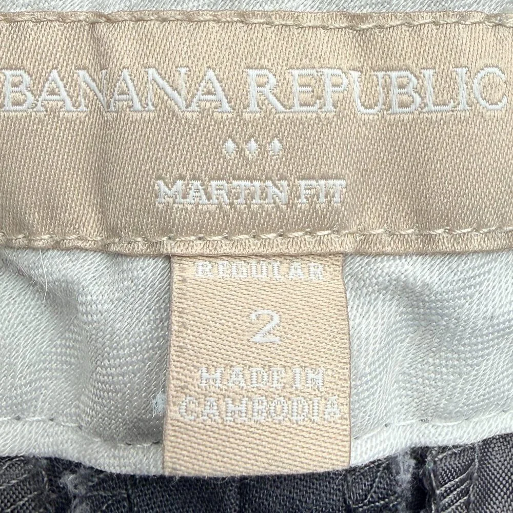 BANANA REPUBLIC Women's Martin Fit Trouser Pants Gray |‎ Size 2